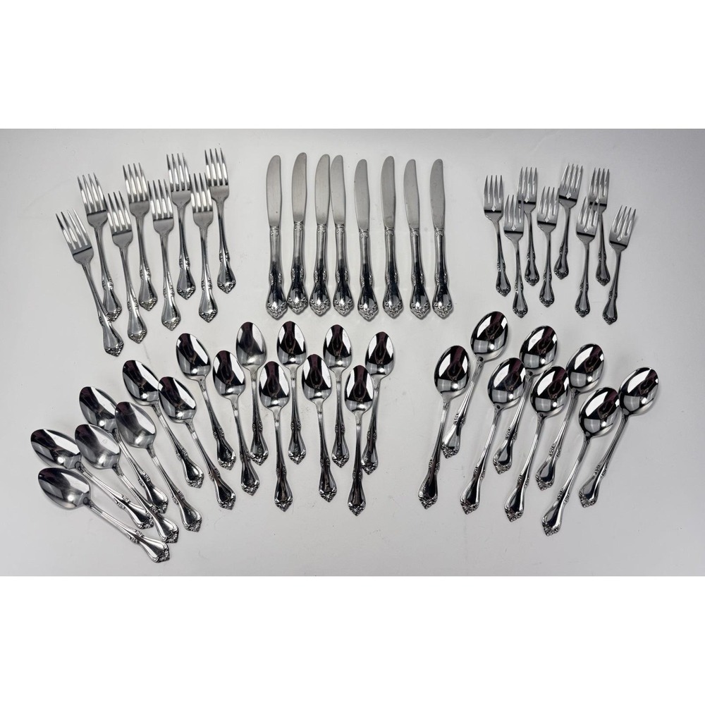 Oneida SSS Celebrity 48‎ Pc Stainless Steel  (8) 5 Pc Place Settings - Excellent